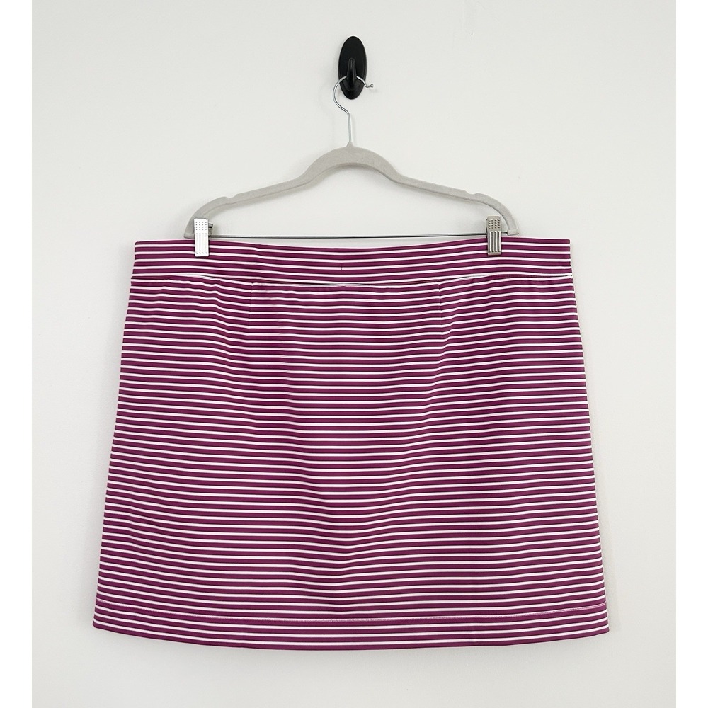 Chico's Zenergy Women XXL Purple Multicolor Size 4 Stripe Skort Skirt 20/22 NWT - Picture 2 of 15